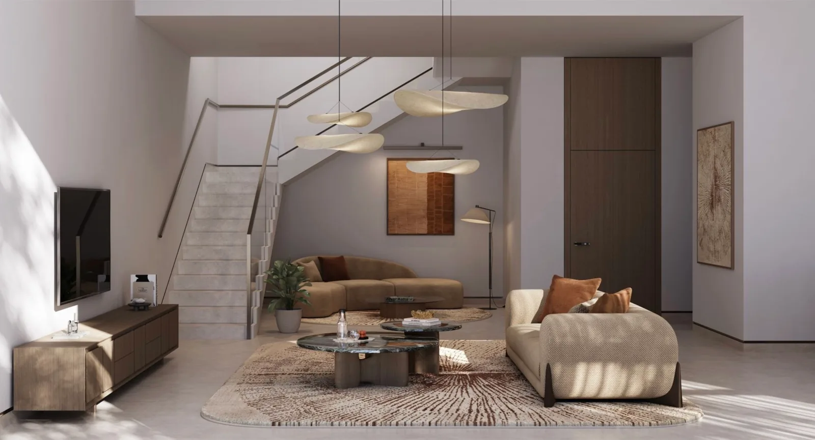 Bashayer Buildings 5 and 6 two-bedroom townhouse living room
