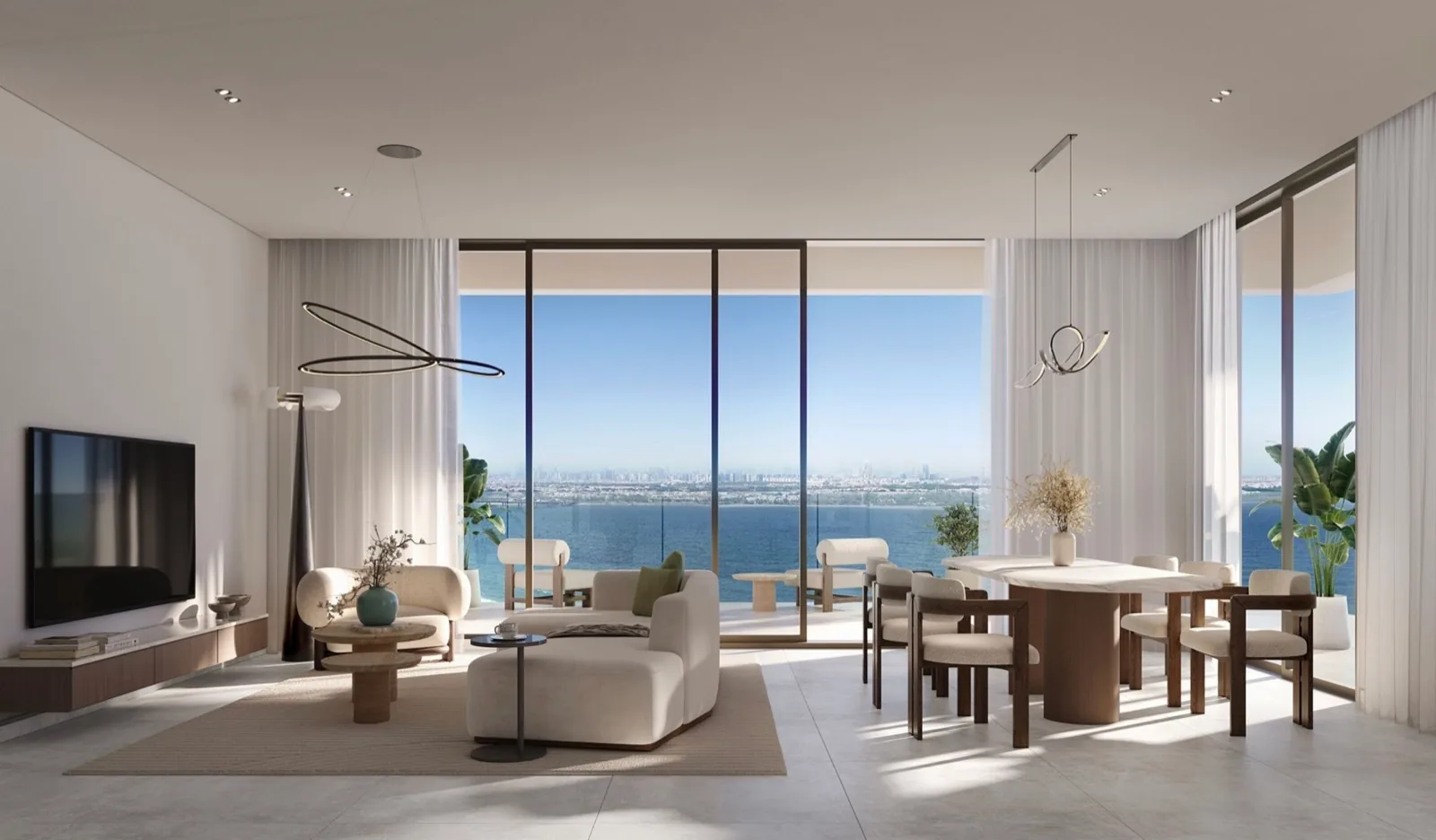 Bashayer Buildings 5 and 6 three-bedroom apartment living room