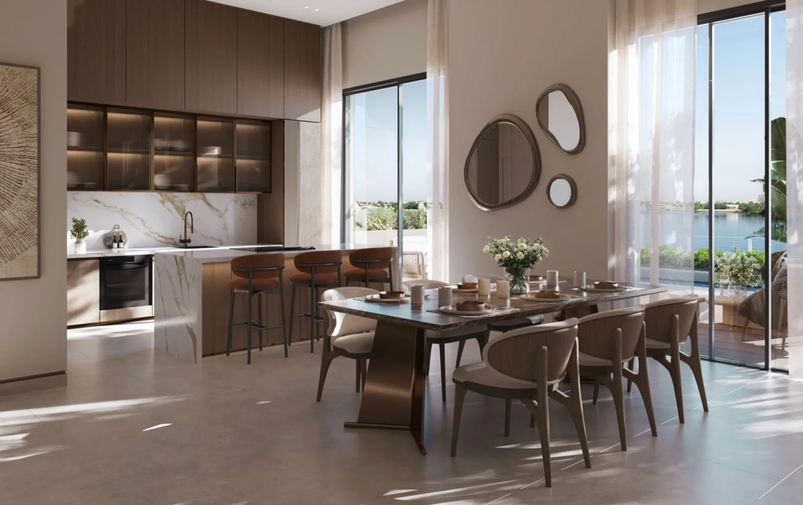 Bashayer Buildings 5 and 6 four-bedroom townhouse ground-floor living area