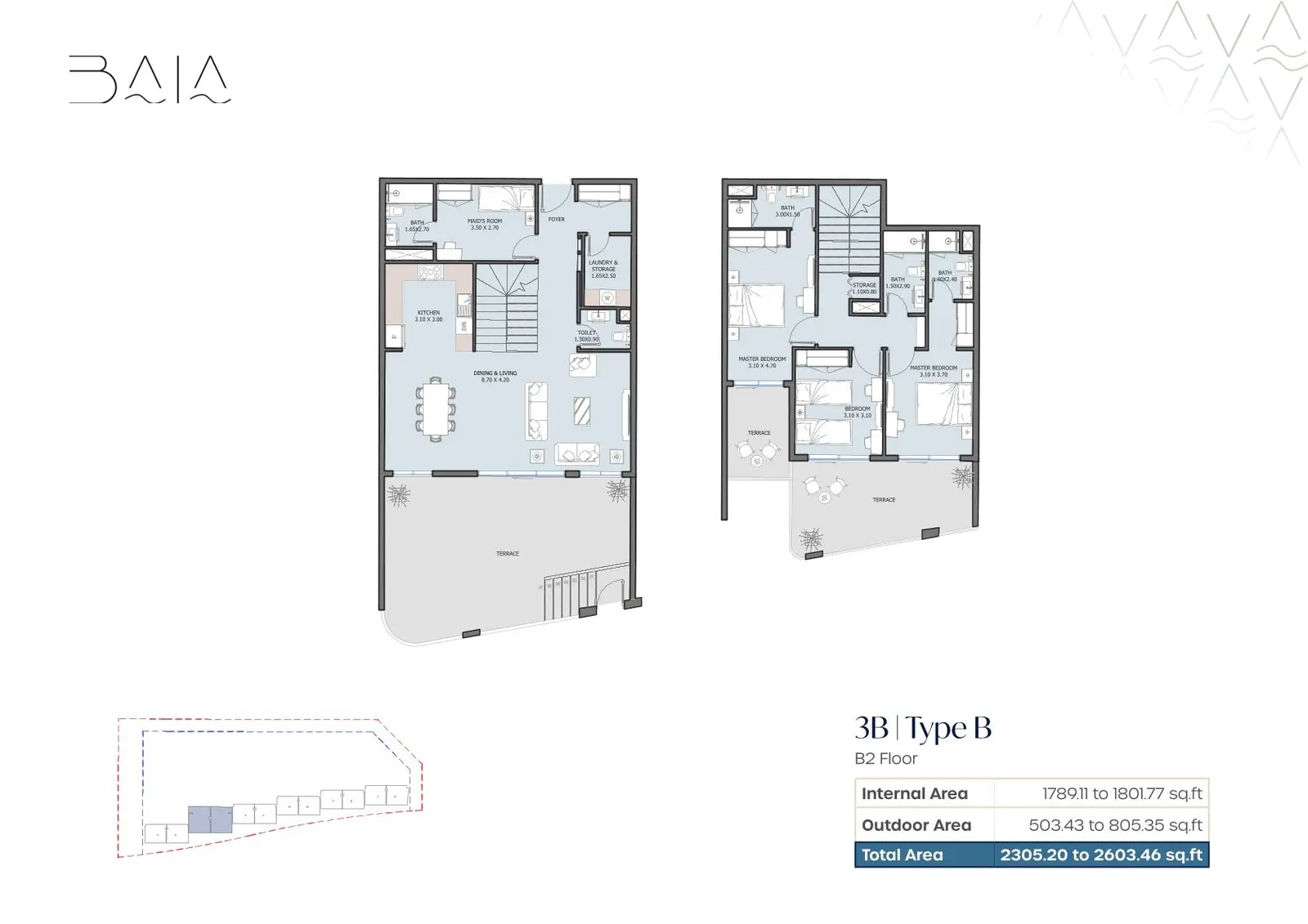 Floor plan for Type B