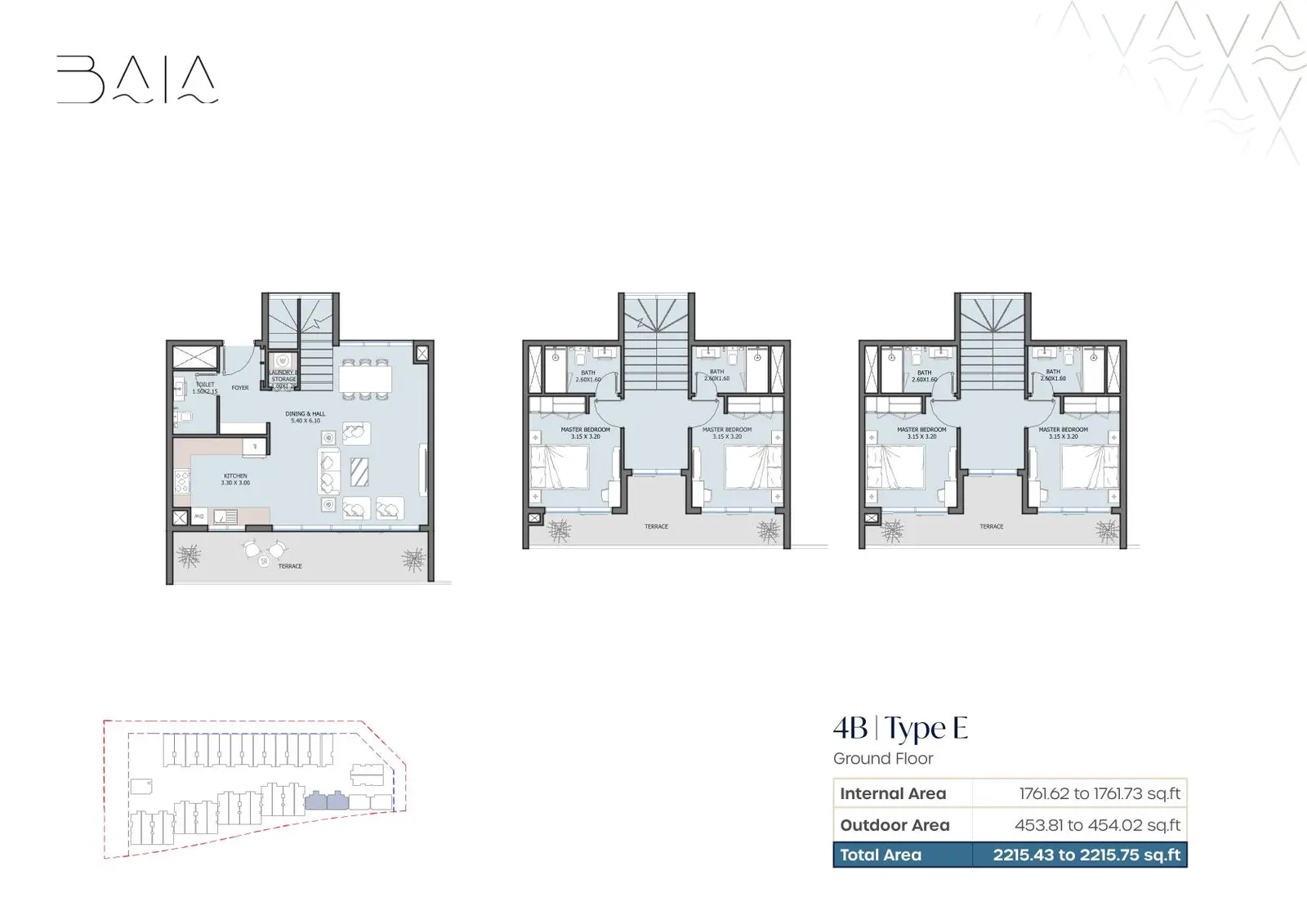 Floor plan for Type E