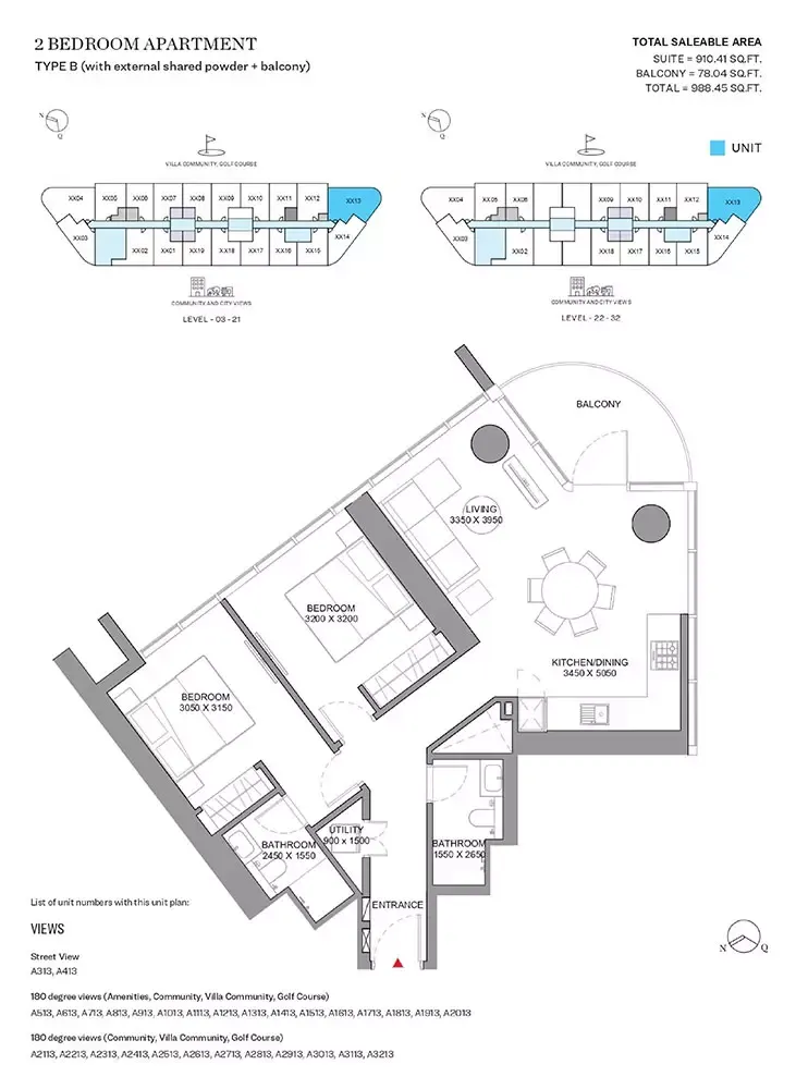 Floor plan for Type B