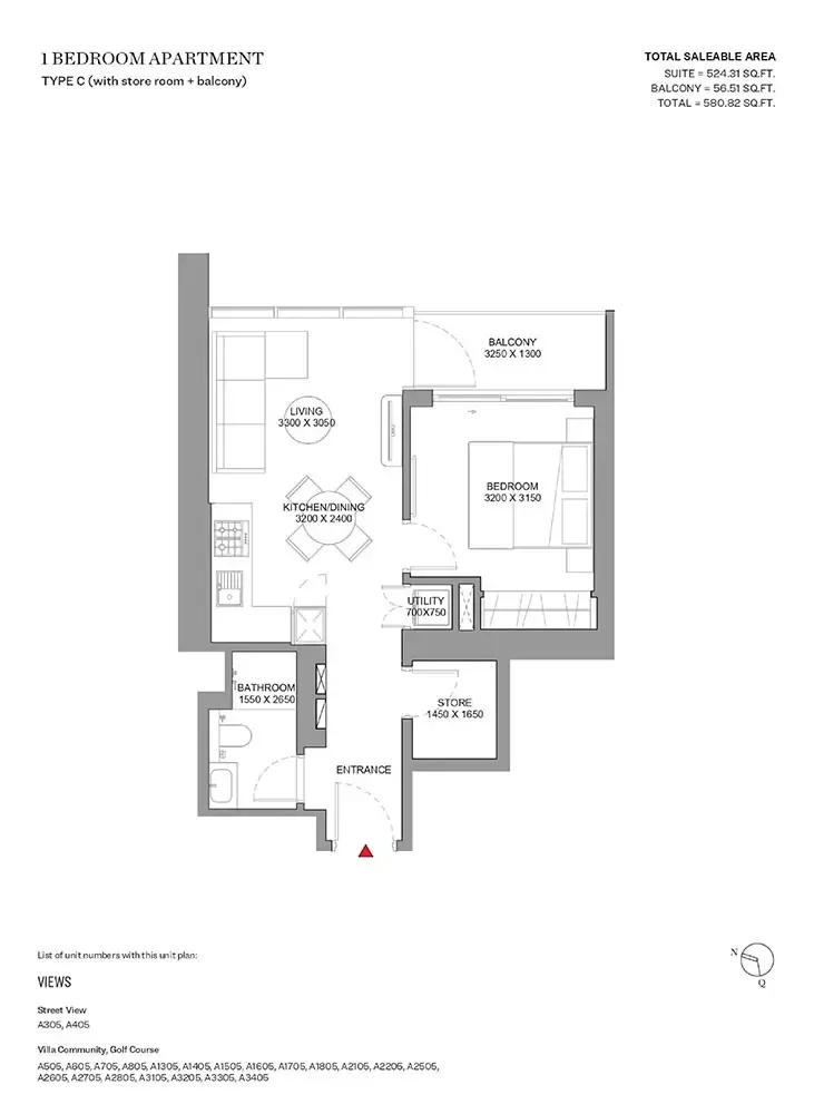 Floor plan for Type C