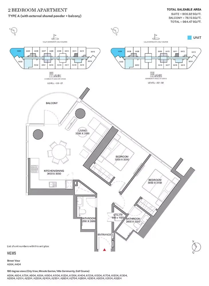 Floor plan for Type A