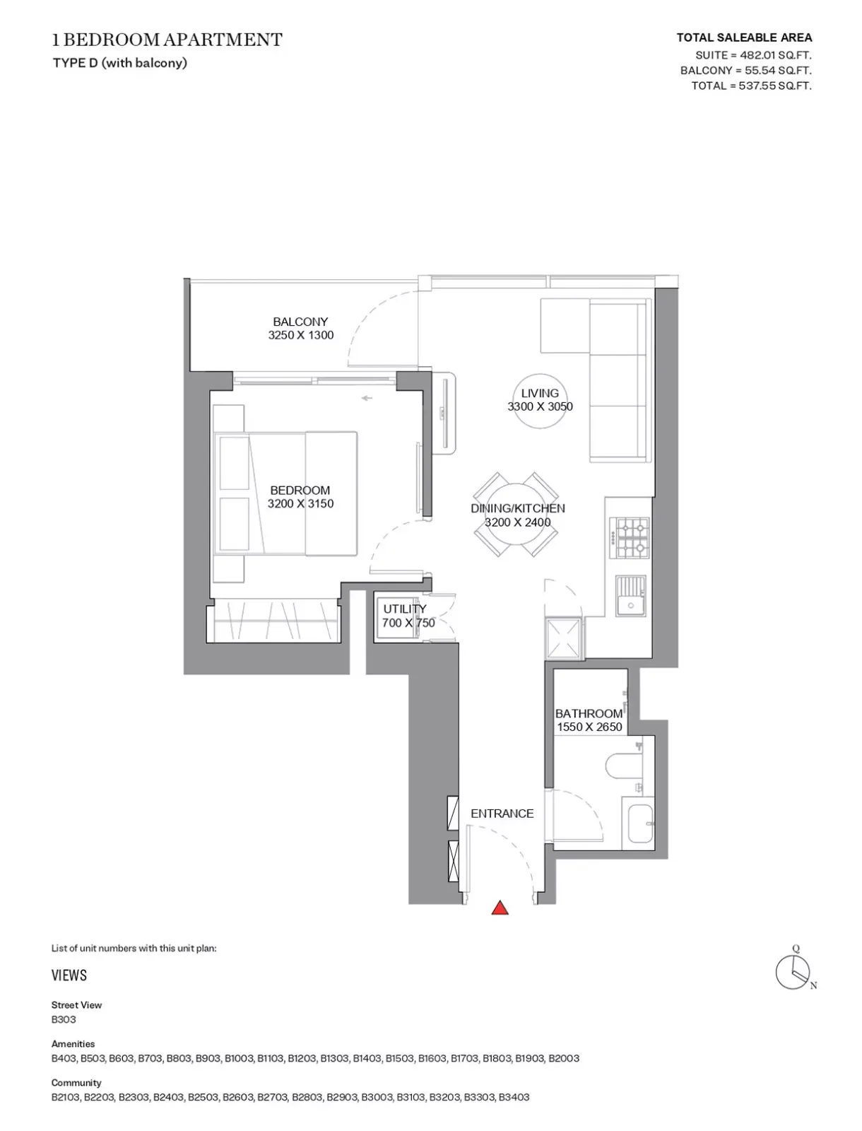 Floor plan for Type D