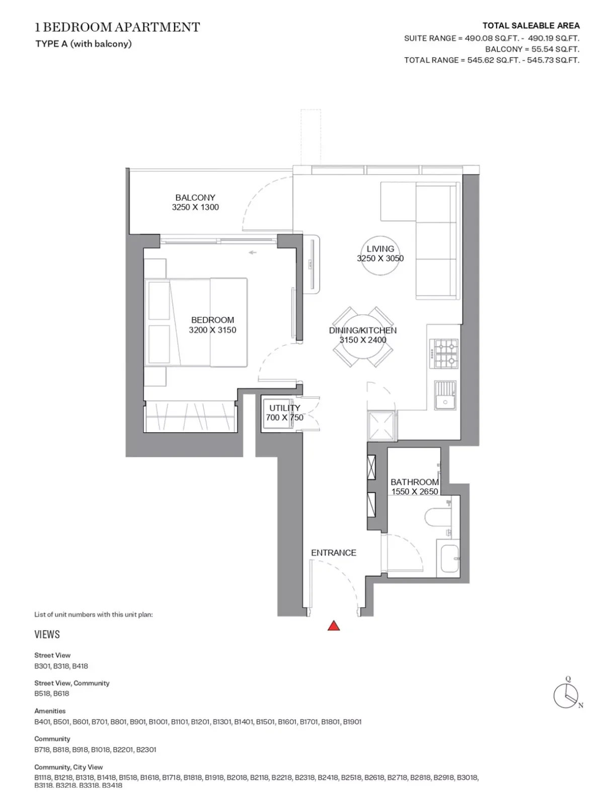 Floor plan for Type A