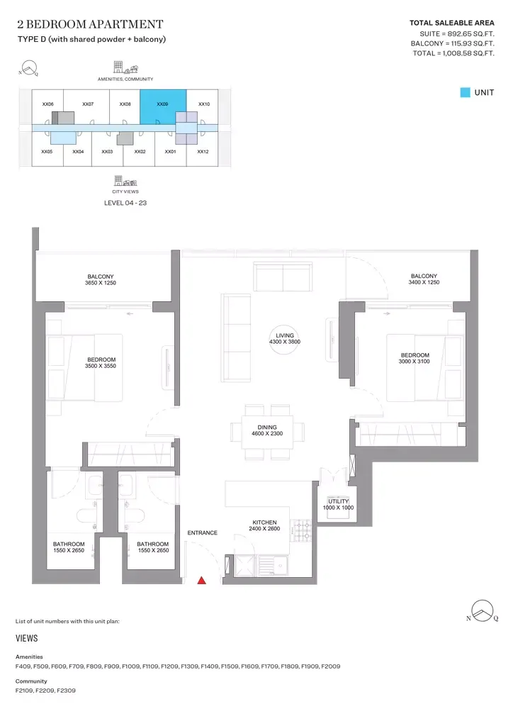 Floor plan for Type D