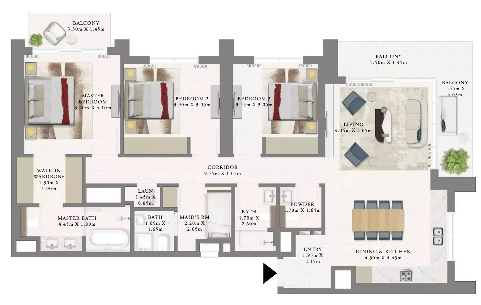 Floor plan for Type 1