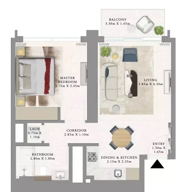 Floor plan for Type 1
