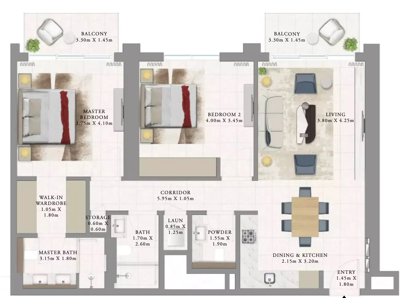 Floor plan for Type 1