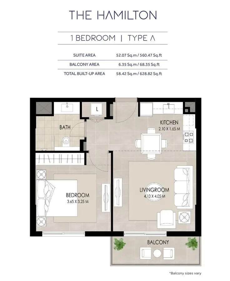 Floor plan for Type A