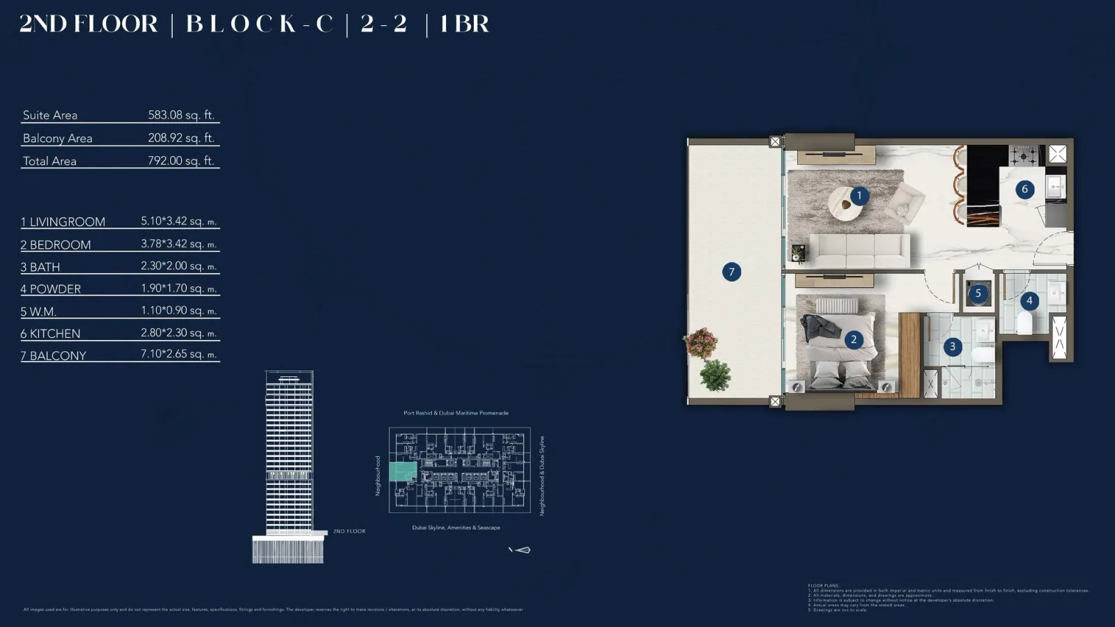 Floor plan for Type 2-2
