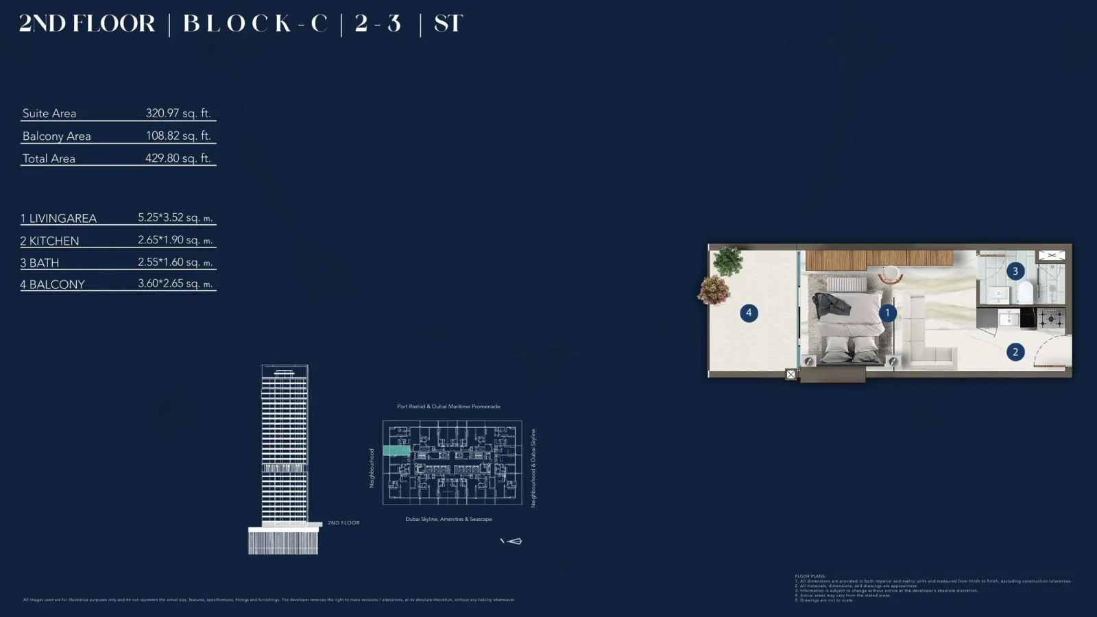 Floor plan for Type 2-3