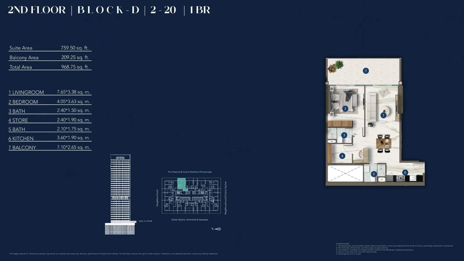 Floor plan for Type 2-20