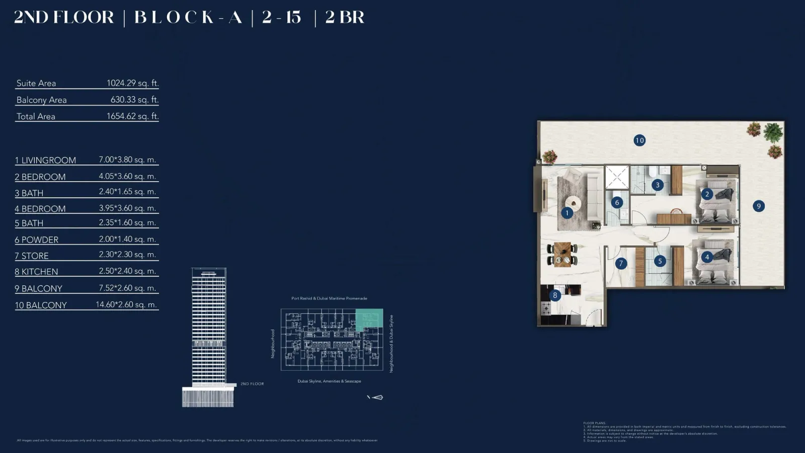 Floor plan for Type 2-15