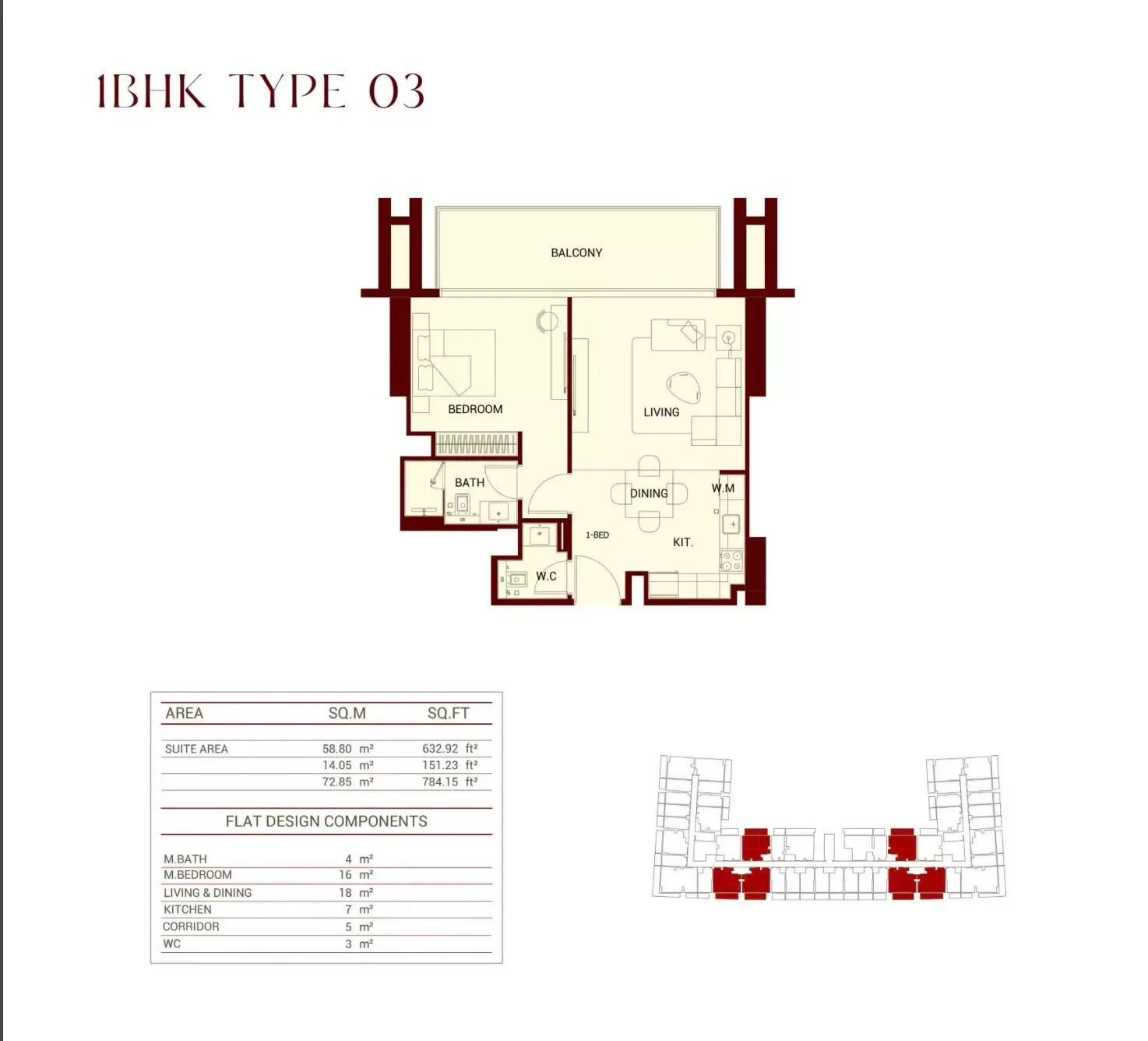 Floor plan for Type 03