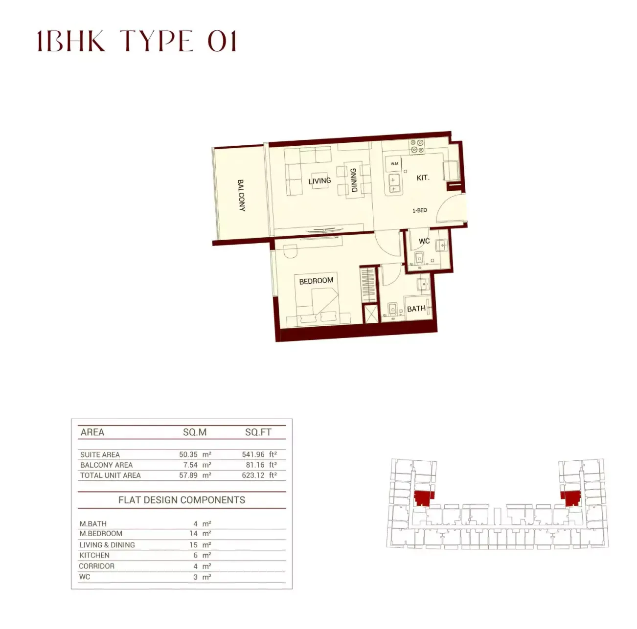 Floor plan for Type 01