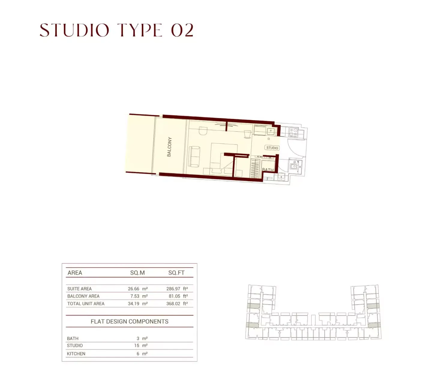 Floor plan for Type 03