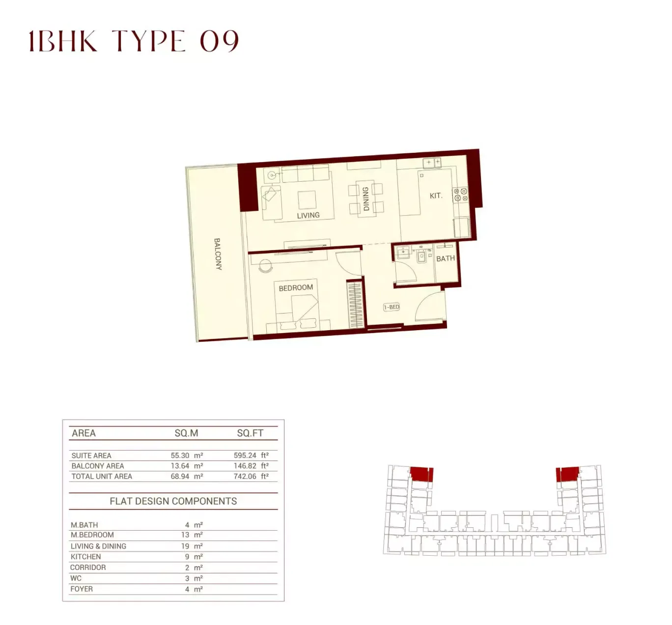 Floor plan for Type 09