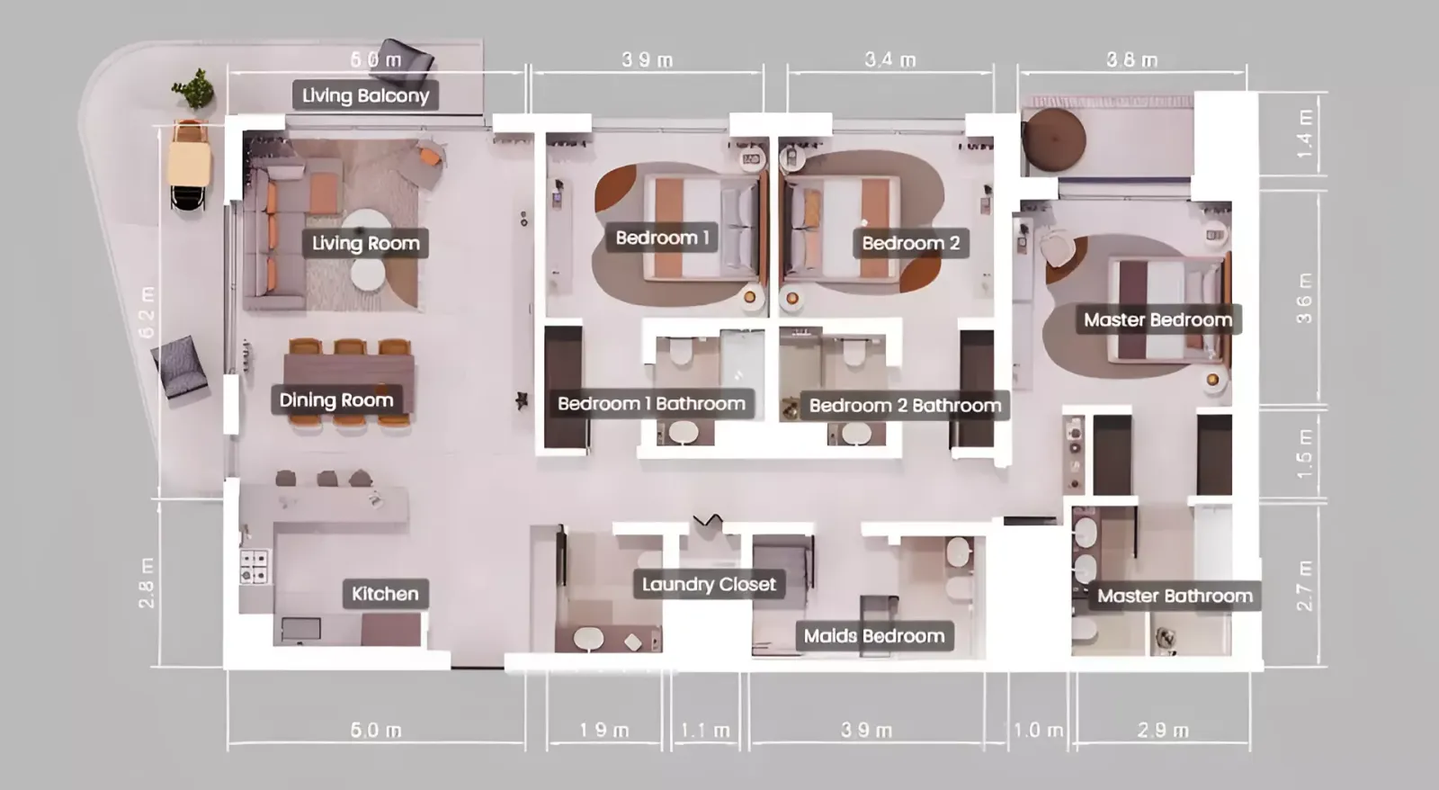 Floor plan for Type A