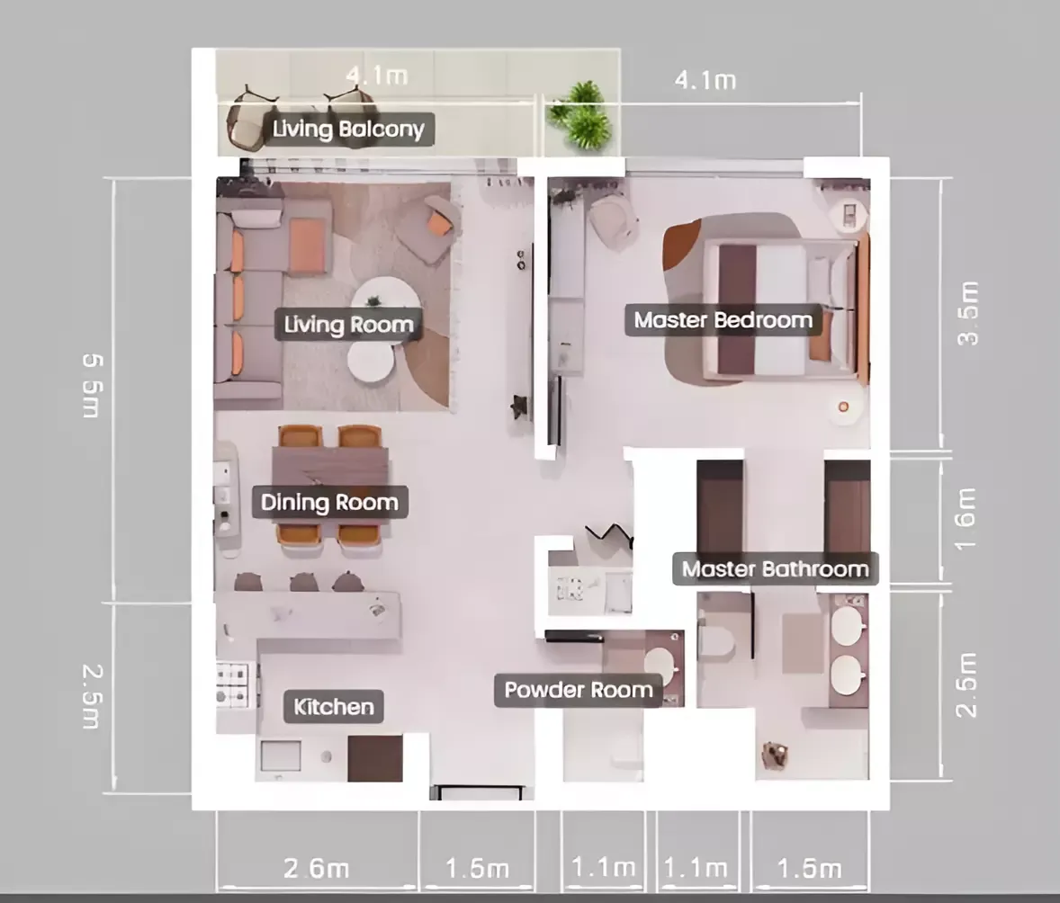 Floor plan for Type A