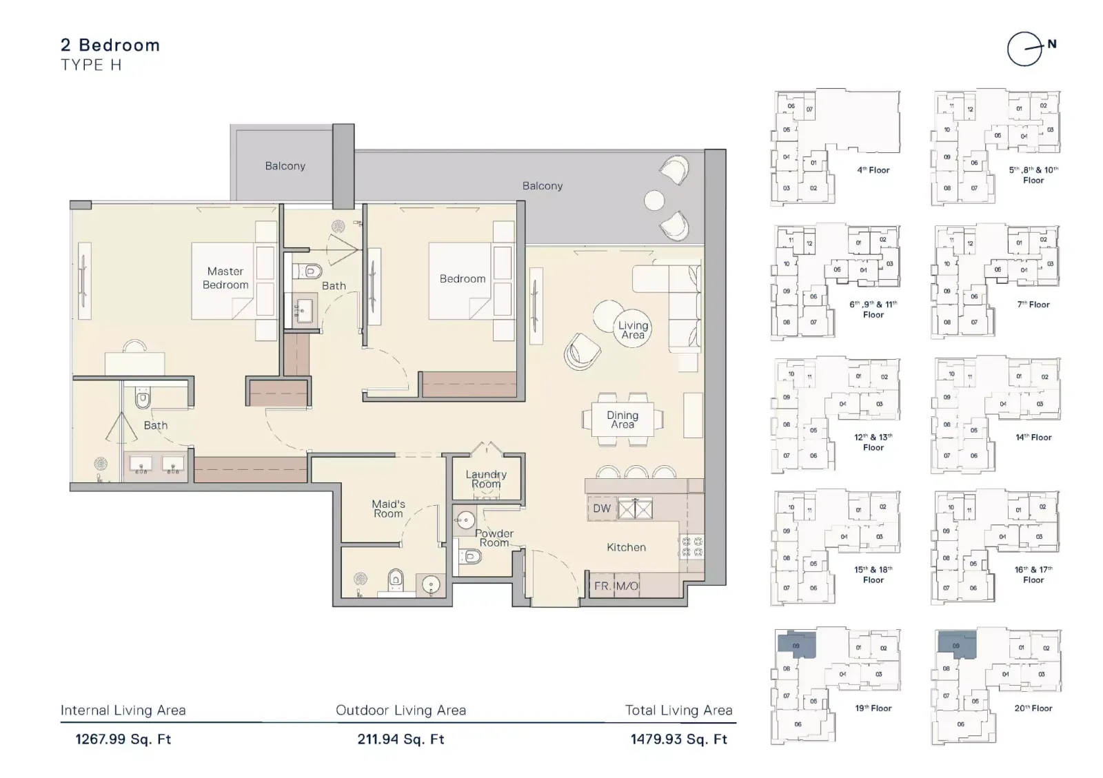 Floor plan for Type H
