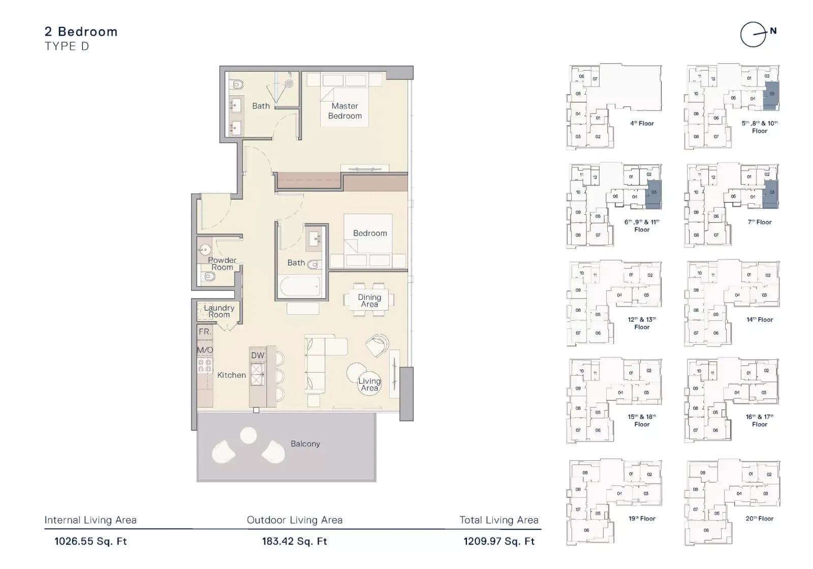 Floor plan for Type D
