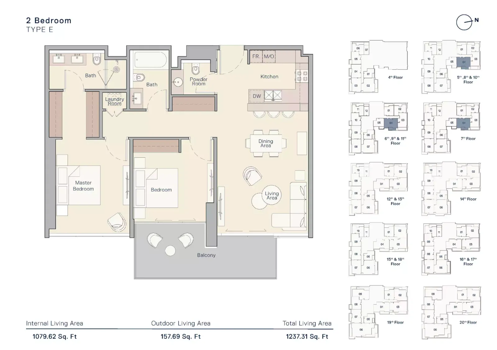 Floor plan for Type E