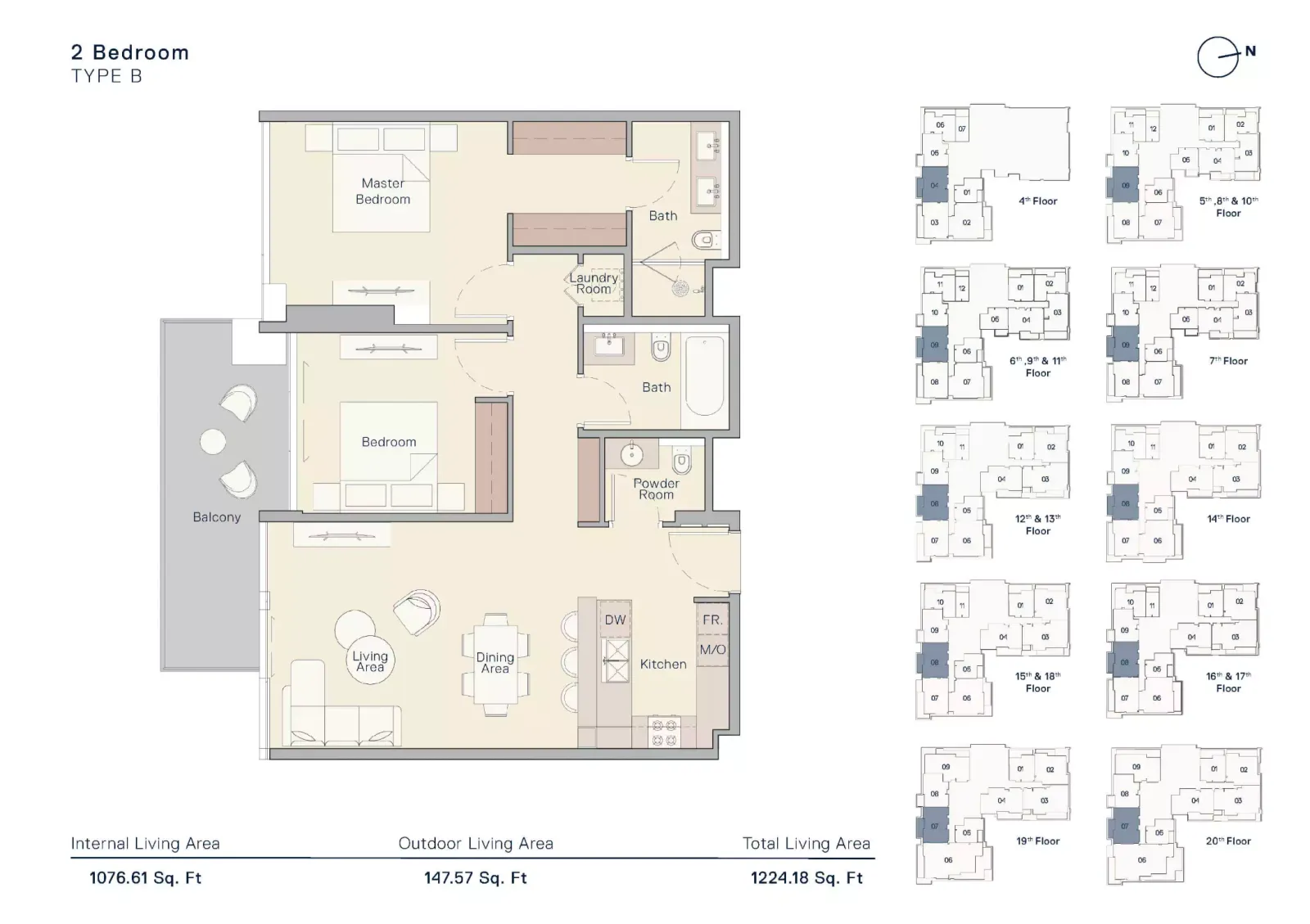 Floor plan for Type B