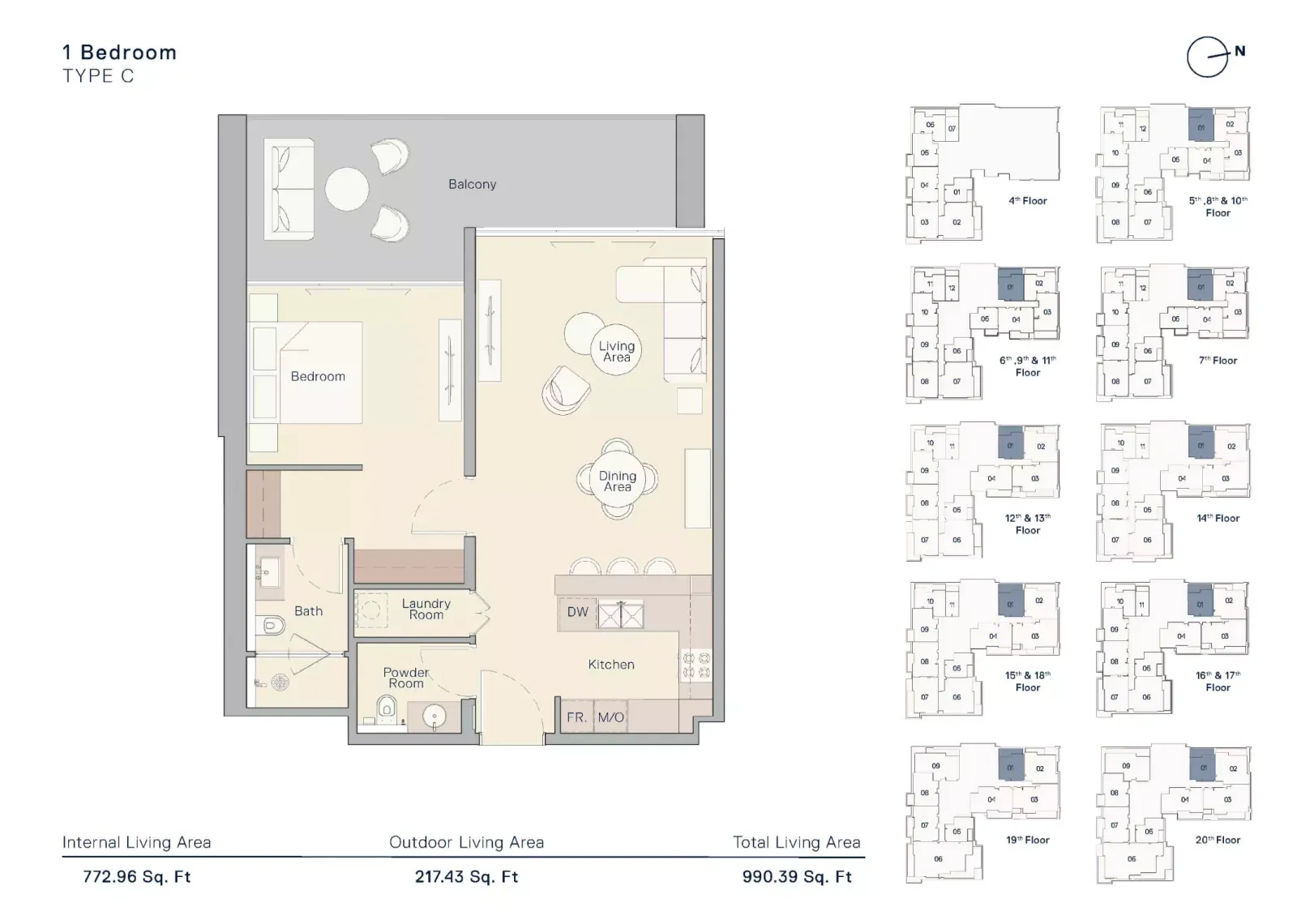 Floor plan for Type C