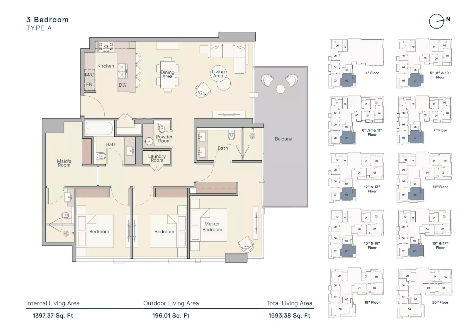 Floor plan for Type A