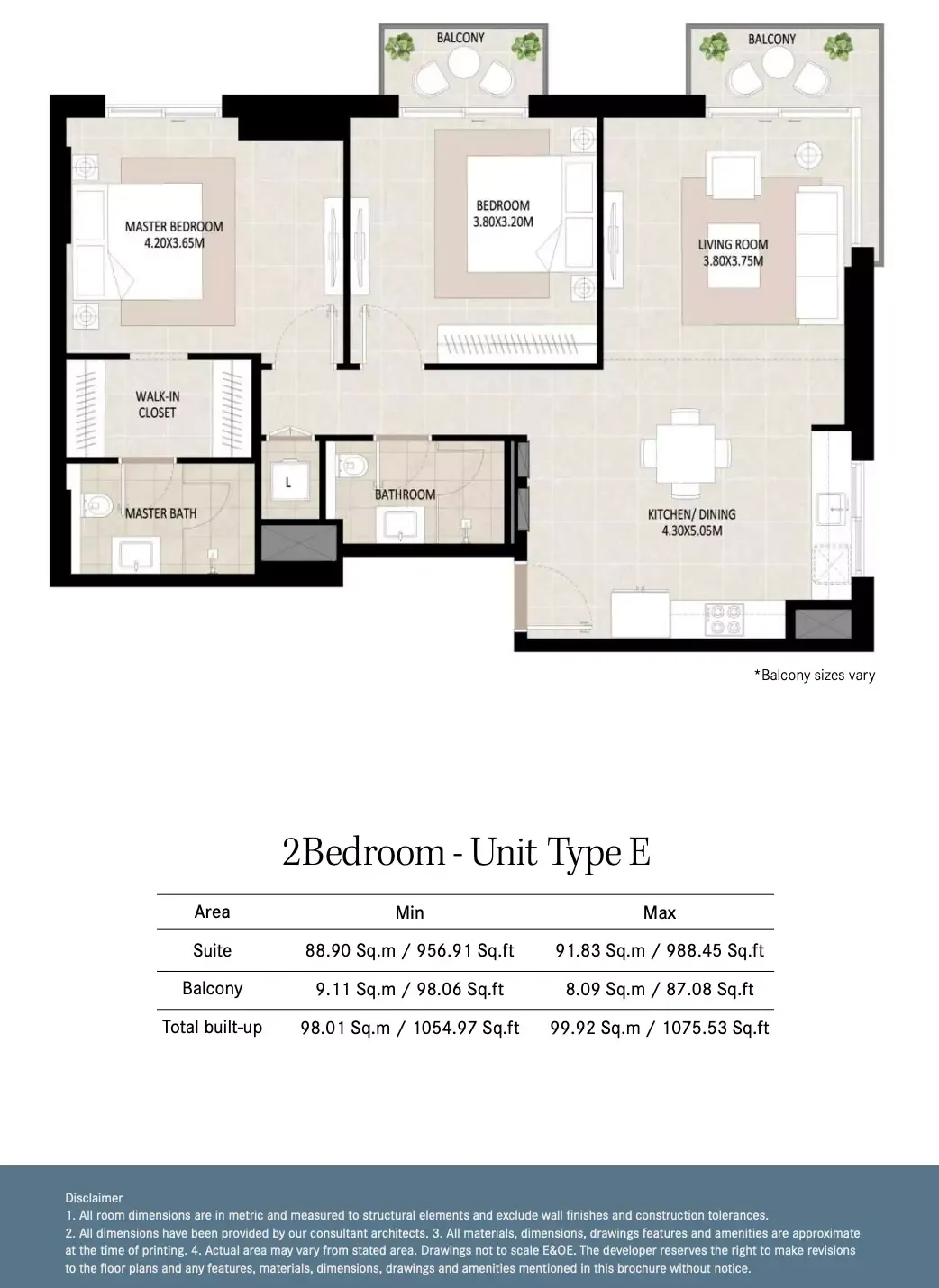 Floor plan for Type E