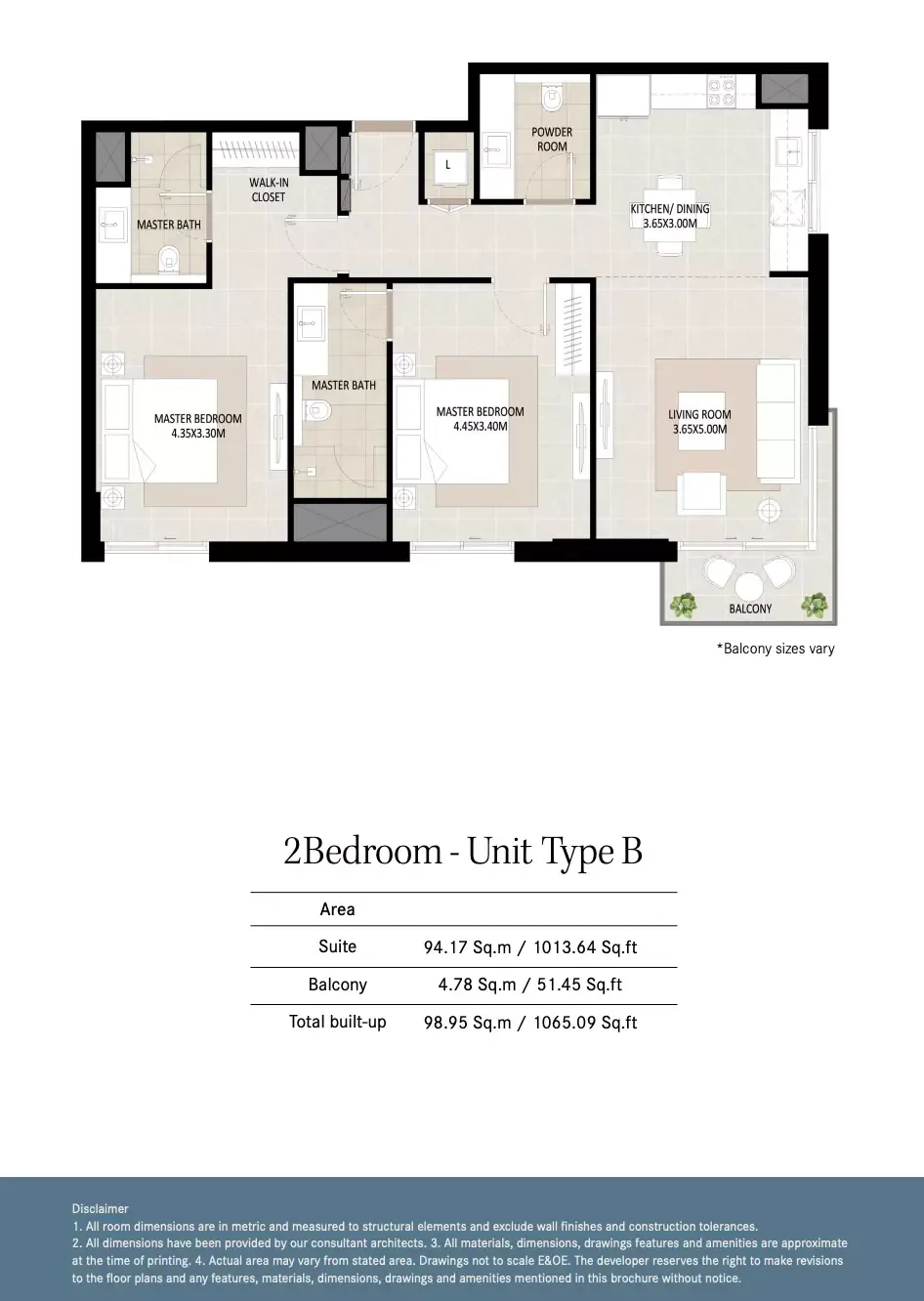 Floor plan for Type B