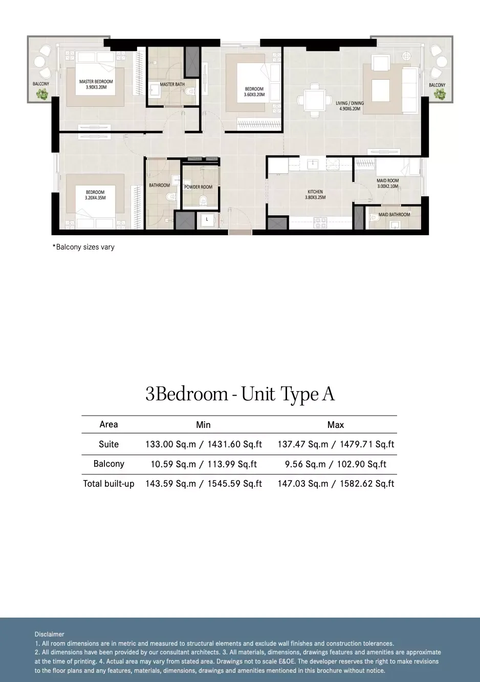Floor plan for Type A