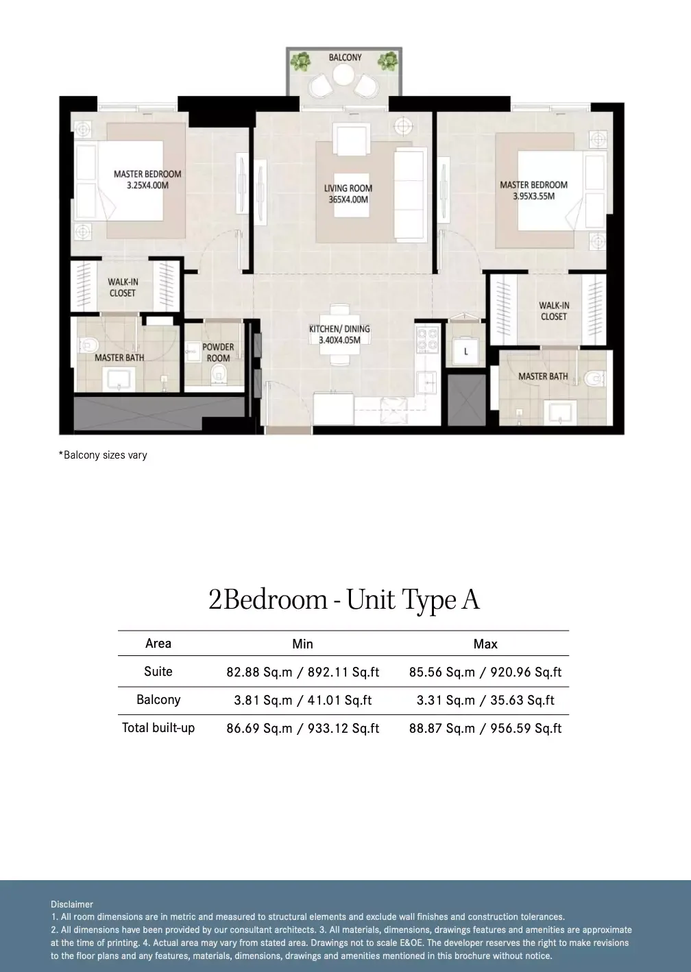 Floor plan for Type A