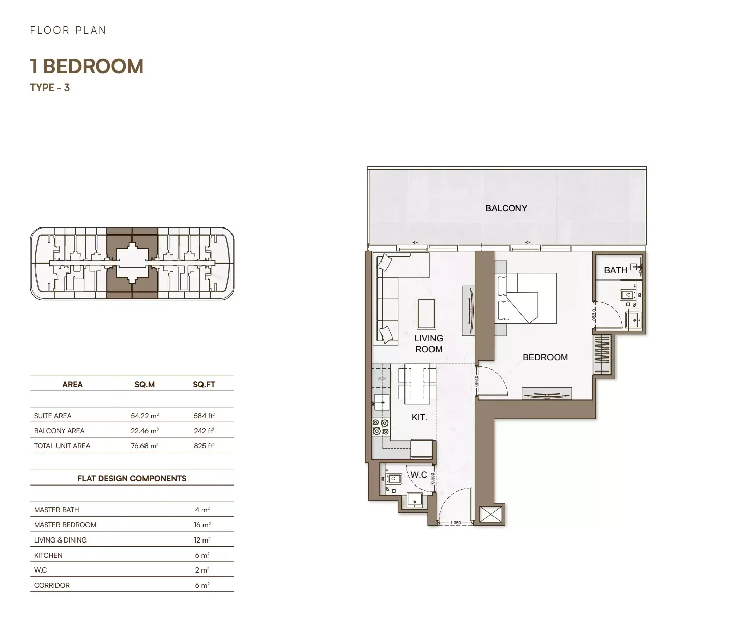 Floor plan for Type 3