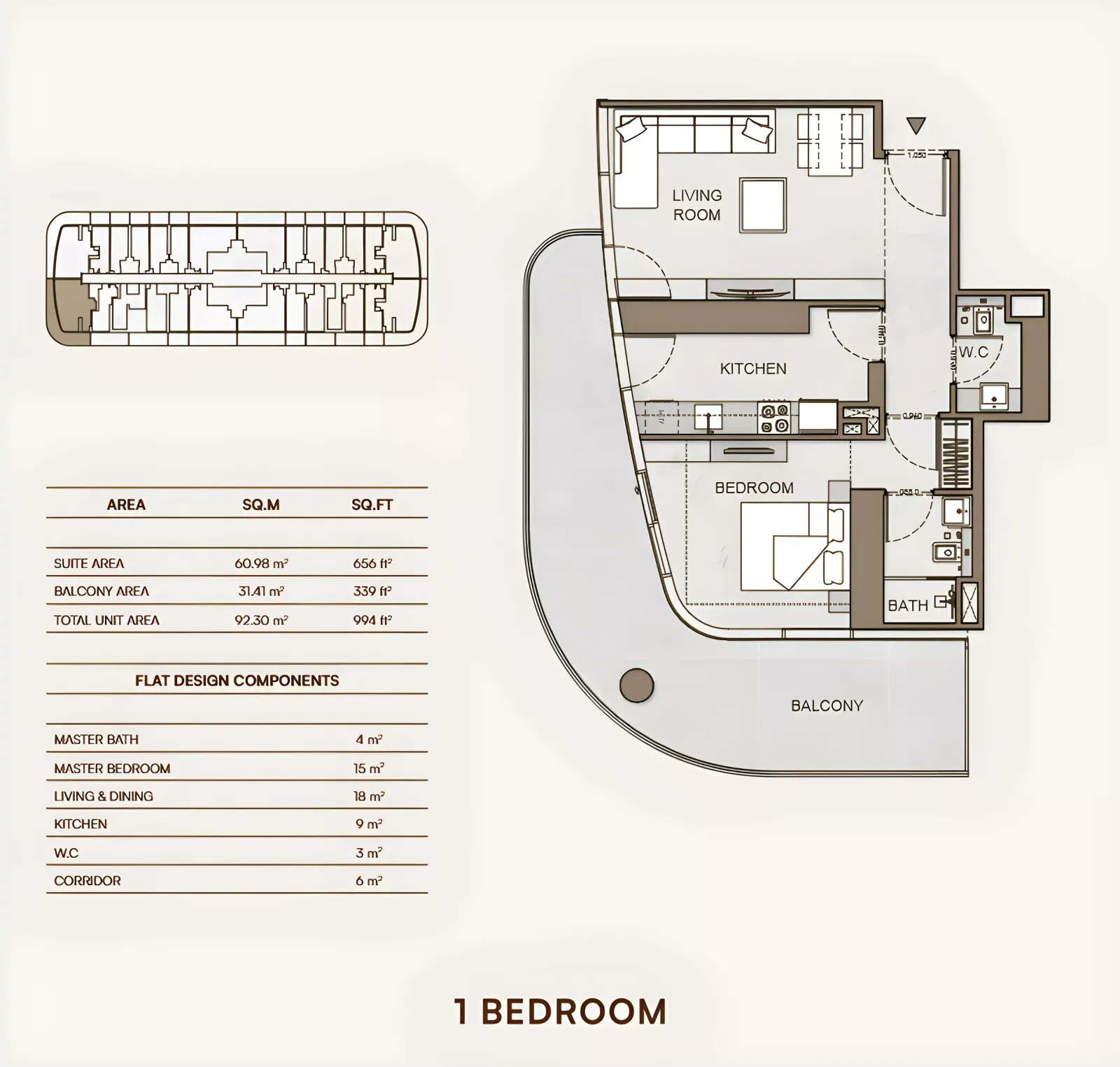 Floor plan for Type 1