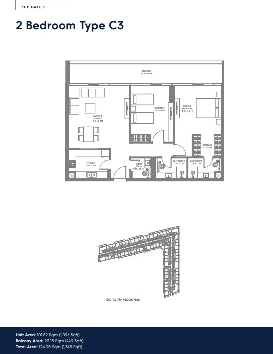 Floor plan for Type C3