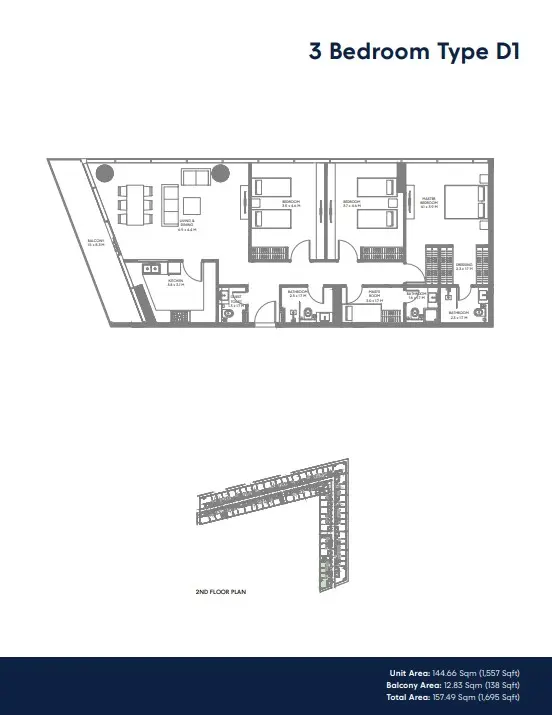 Floor plan for Type D1