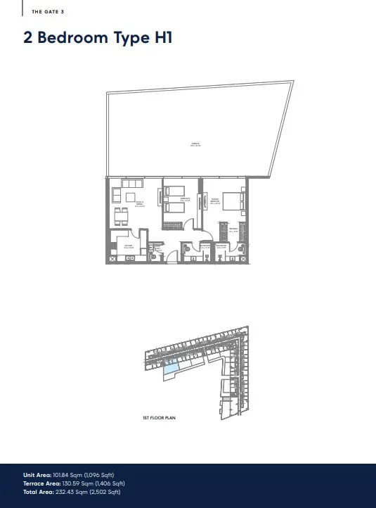Floor plan for Type H1