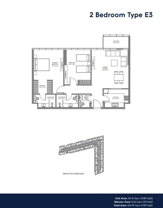 Floor plan for Type E3