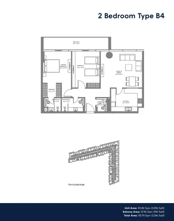 Floor plan for Type B4