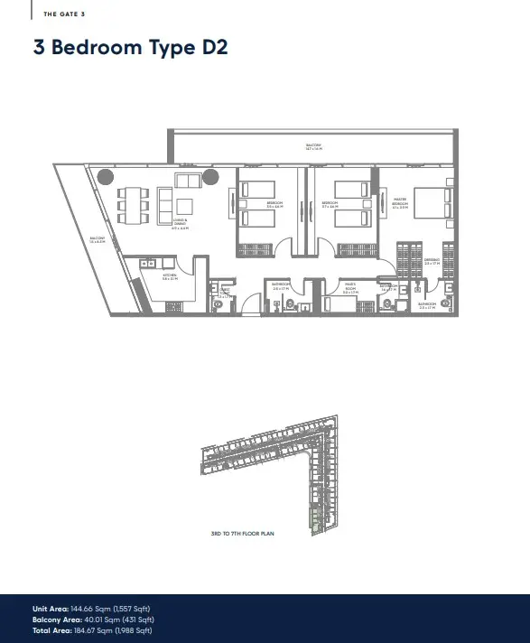 Floor plan for Type D2
