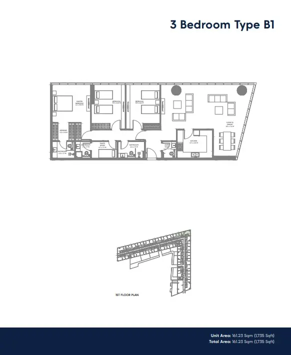 Floor plan for Type B1