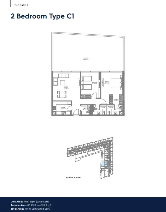 Floor plan for Type C1