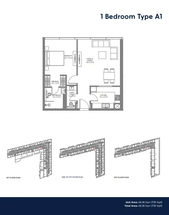 Floor plan for Type A1