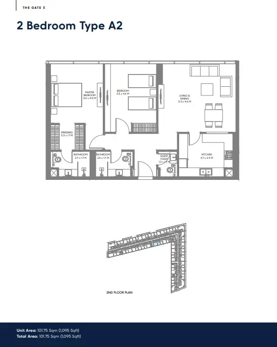 Floor plan for Type A2