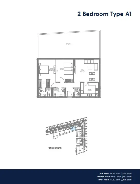 Floor plan for Type A1