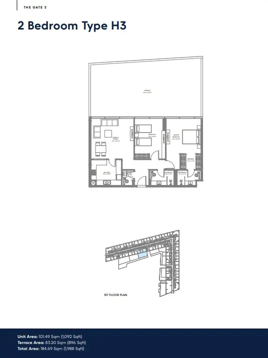 Floor plan for Type H3
