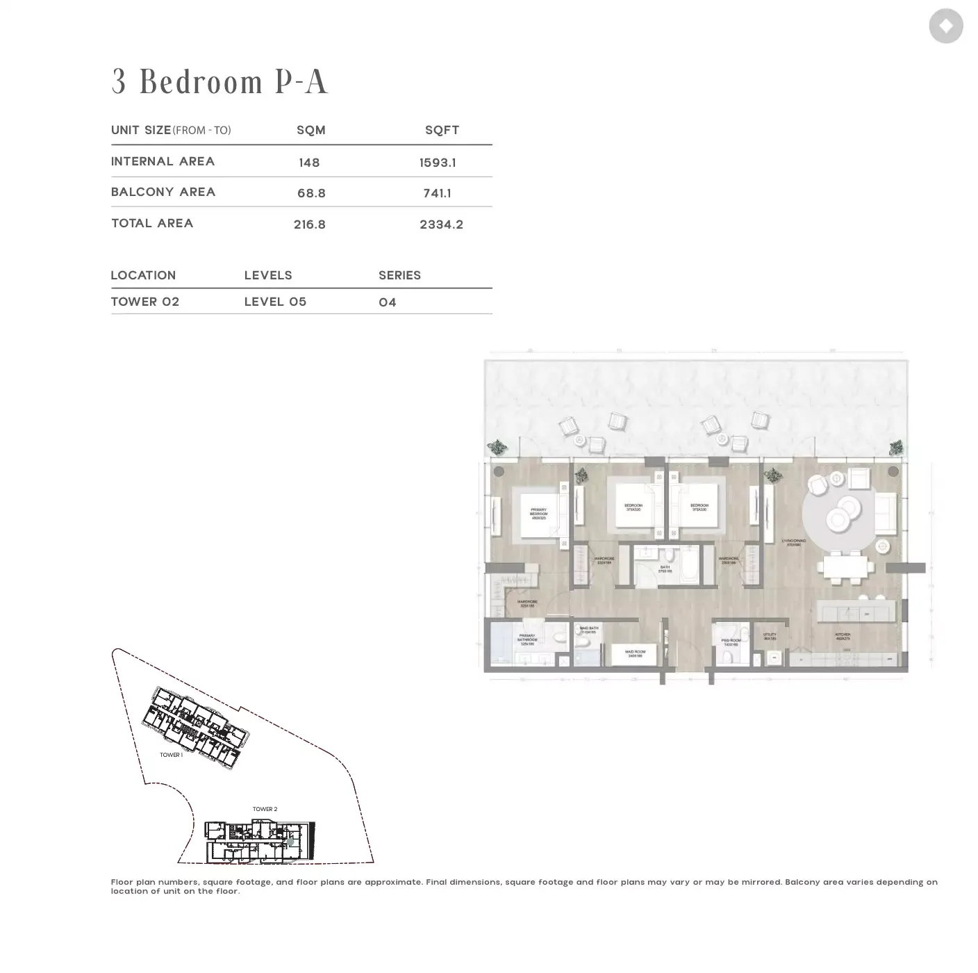 Floor plan for Type P-A